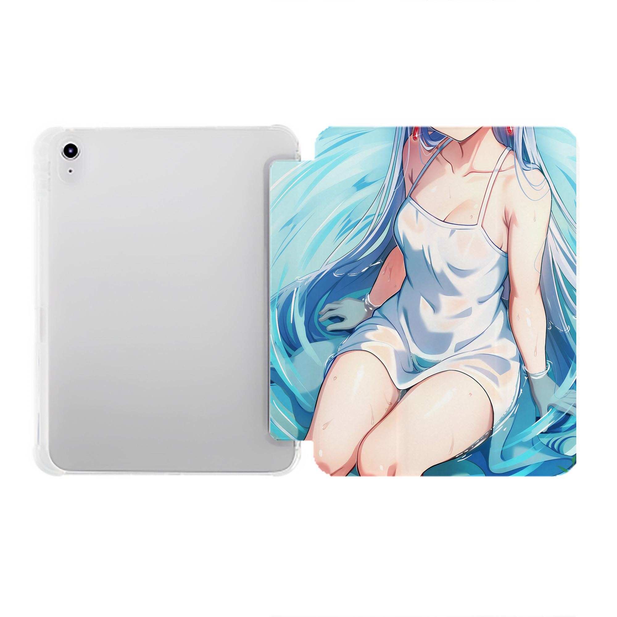 （画像用） 葬送のフリーレン Frieren IPad ケース ペン収納付き 三つ折りスタンド PUレザー×シリコン 対応機種9.5/10.5/10.9インチ